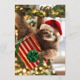 Faultier bringt Geschenke Einladung