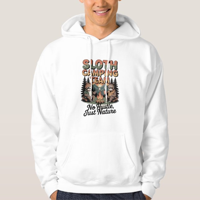 Faultier-Campingteam mit der Natur Hoodie (Vorderseite)
