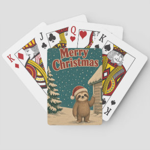 Faultier Cottage Edge Tier Weihnachten Spielkarten