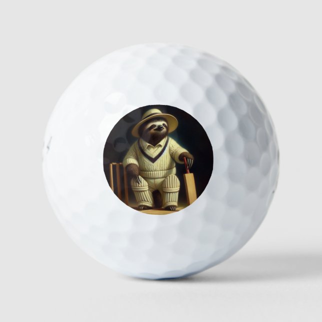 Faultier-Cricketspieler Golfball (Vorderseite)
