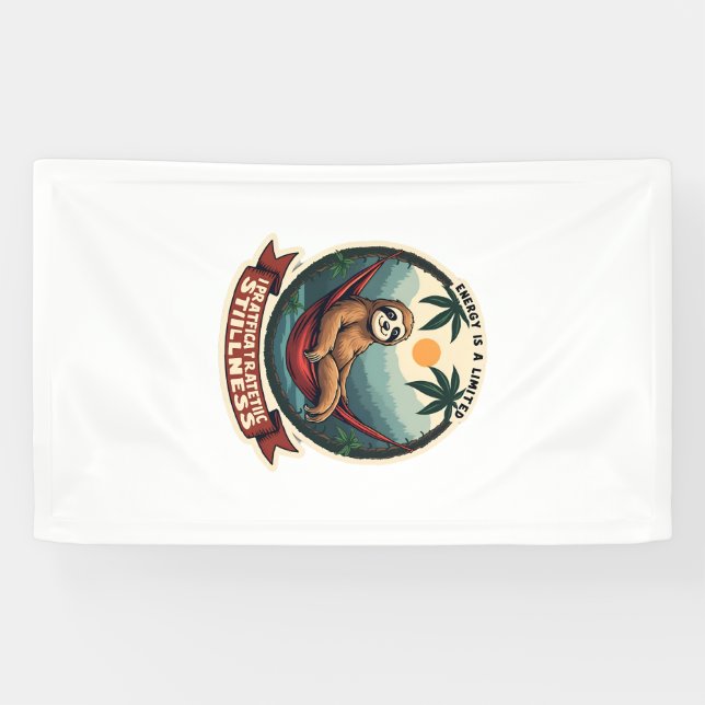 Faultier Dinosaur Vintage Retro-Fahrt Grafik Banner (Horizontal)