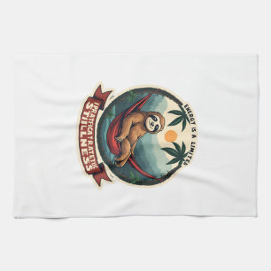 Faultier Dinosaur Vintage Retro-Fahrt Grafik Geschirrtuch