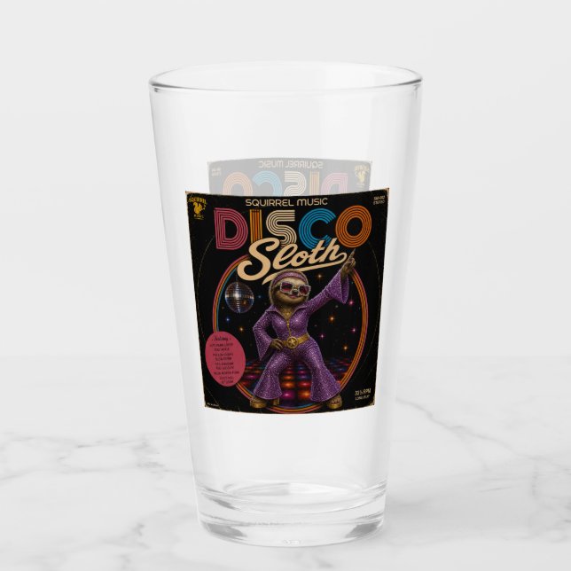 Faultier Disco-Diva Glas (Vorderseite)