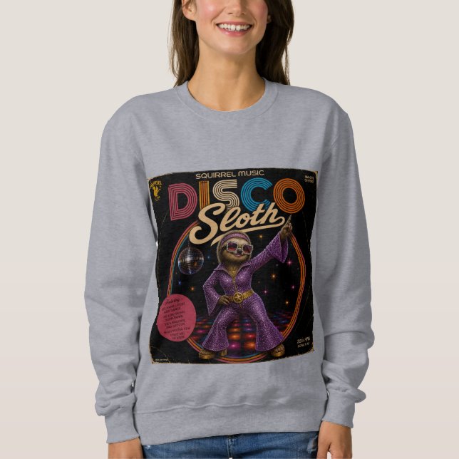 Faultier Disco-Diva Sweatshirt (Vorderseite)