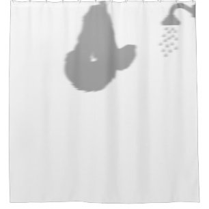Faultier-Dusche hinter Silhouette Schatten Lustig Duschvorhang