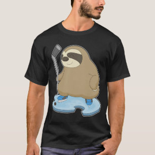 Faultier Eishockey Eishockeyschläger T-Shirt