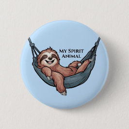 Faultier entspannt button