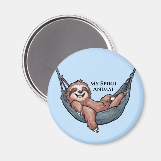 Faultier entspannt magnet (Vorderseite/Rückseite)