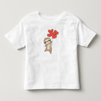 Faultier für Valentinstag Niedliche Tiere mit Herz Kleinkind T-shirt