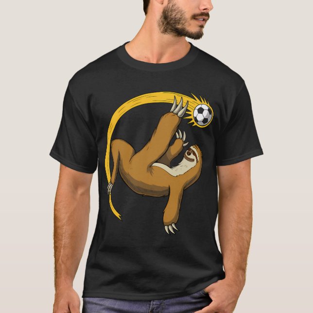 Faultier-Fußballspieler T-Shirt (Vorderseite)