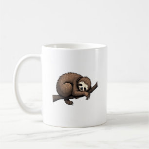 Faultier geätzte Kunst Retro-Natur-T-Shirt (2) Kaffeetasse
