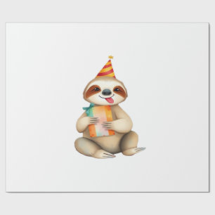 Faultier-Geburtstagsgeschenk süß lustig glückliche Geschenkpapier