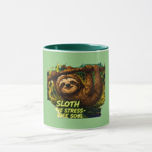 Faultier gegen Stress, Free Soul Tasse (Zentrum)