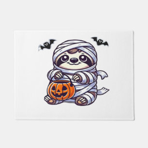 Faultier Halloween Mumie Kinder Frauen Männer Faul Fußmatte