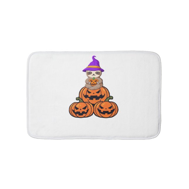 Faultier Halloween Premium T-Shirt Badematte (Vorderseite)