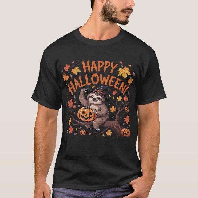 Faultier Halloween Tag Classic T-Shirt (Vorderseite)