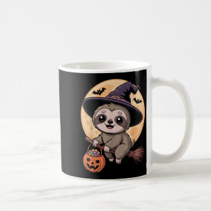 Faultier-Hexenhut-Kürbis-Halloween-Kostüm Männer F Kaffeetasse