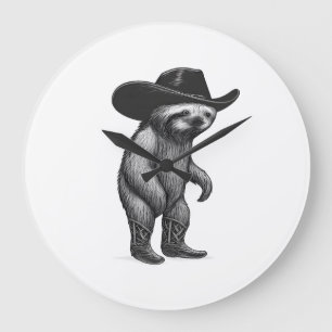 Faultier Howdy Faultier Große Wanduhr