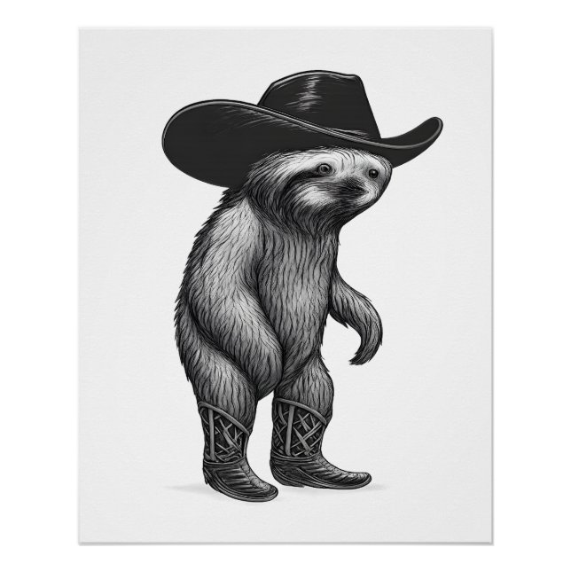 Faultier Howdy Faultier Poster (Vorderseite)
