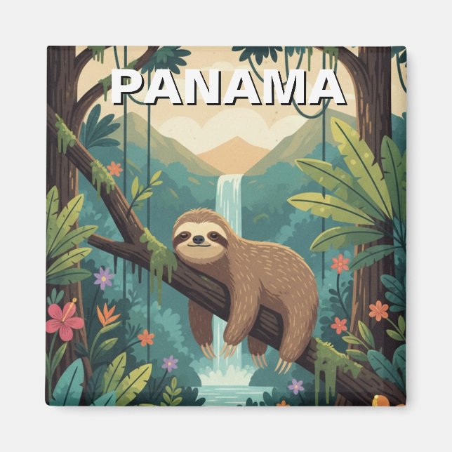 Faultier im Regenwald von Panama Magnet (Vorne)