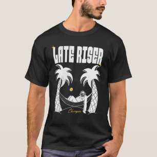 Faultier in Hängematte mit Palmen Spätriser Champi T-Shirt