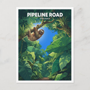 Faultier in Pipeline Road Regenwald Gamboa Panama Postkarte