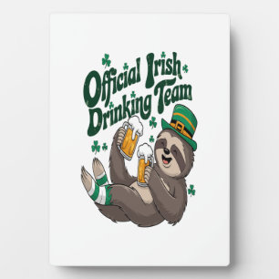 Faultier Irisches Trinken St. Patrick's Day Fotoplatte