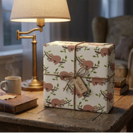 Faultier & Kaffee Geschenkpapier