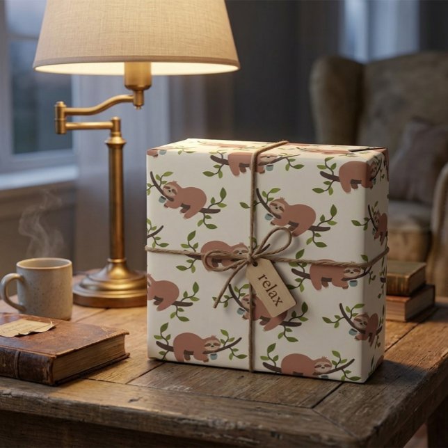 Faultier & Kaffee Geschenkpapier (Von Creator hochgeladen)