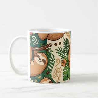 Faultier-Kaffeetasse – Cozy süßes Faultier-Muster Kaffeetasse