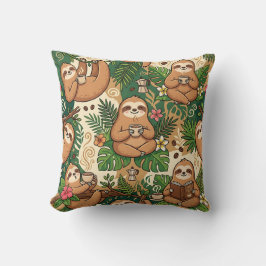 Faultier-Kaffeewurfkissen – Cozy süßes Design Kissen