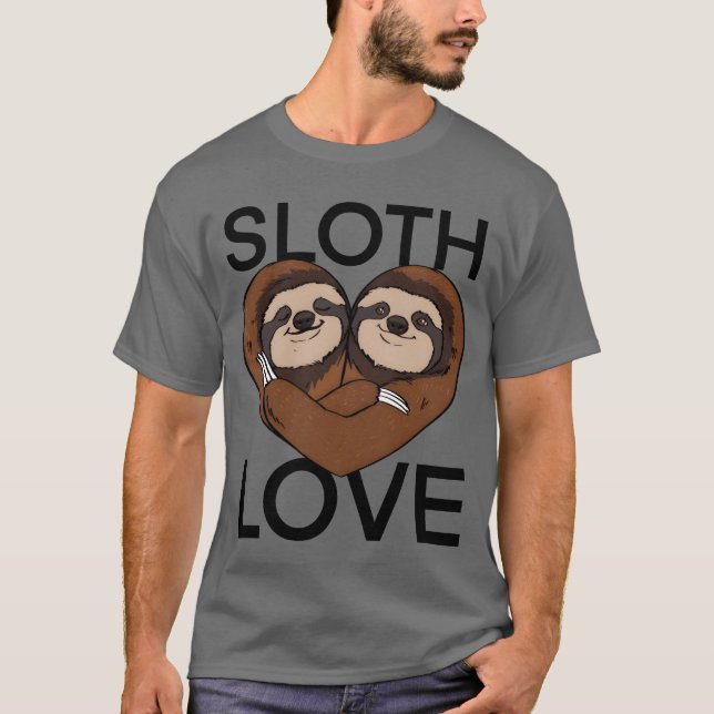 Faultier Liebe lustig T-Shirt (Vorderseite)