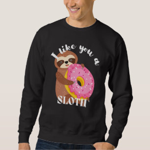 Faultier Liebe Romantische Donut-Liebende Sweatshirt