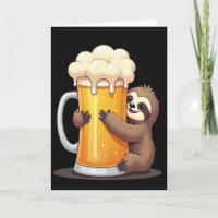 Faultier liebt lustige Bierkarte