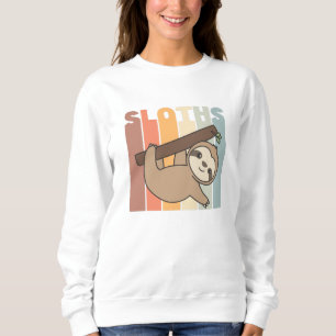 Faultier Lustig Entspannt Süße Tiere Vintage Sweatshirt