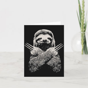 Faultier Lustiges Kostüm Geschenk für Faule  Karte