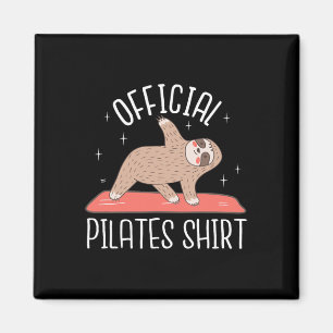 Faultier macht morgendliches Pilates zu Lazy Pilat Magnet