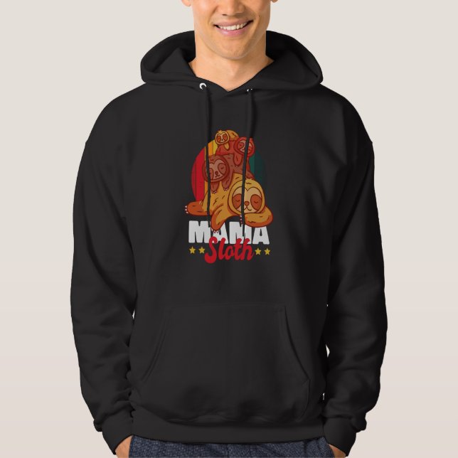 Faultier-Mama für Faultier Hoodie (Vorderseite)