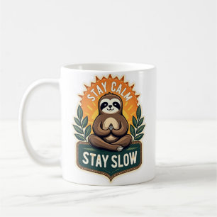 Faultier meditiert Vintage entspannter Geist T-Shi Kaffeetasse