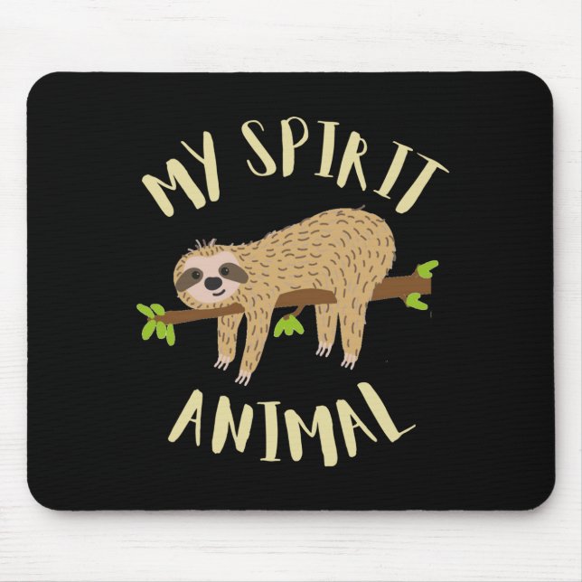 Faultier mein Seelentier Mousepad (Vorne)