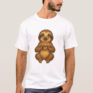 Faultier mit Herz _ Süßes Faultier mit Herz Symbol T-Shirt