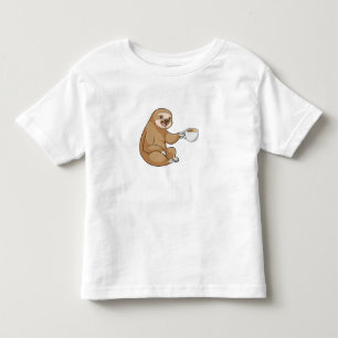 Faultier mit Kaffee-Cup Kleinkind T-shirt