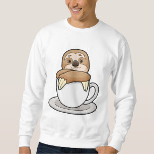 Faultier mit Kaffee-Cup Sweatshirt
