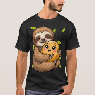 Faultier mit Kartoffelgemüse Süß T-Shirt