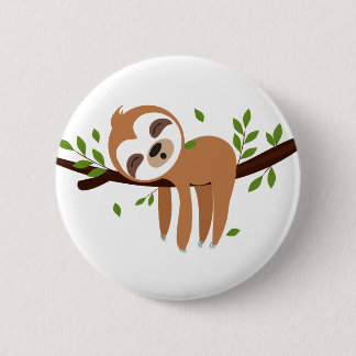 Faultier, niedliches Faultier, Tierdarstellung Button
