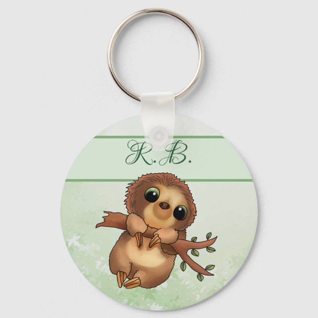 Faultier persönlich schlüsselanhänger (Vorderseite)