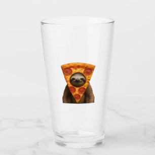 Faultier Pizza lustiger verrückter Streich Meme sü Glas