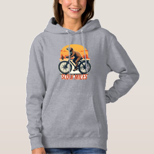 Faultier Radfahren Vintage-Abenteuer Bergfahrt Hoodie
