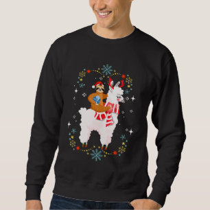Faultier Reit Lama Weihnachten Weihnachtsidee Xmas Sweatshirt