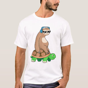 Faultier Reit Schildkröte - Faules Faultier T-Shir T-Shirt